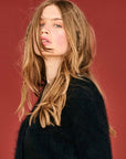 Brushed Cardigan Black