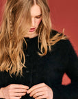 Brushed Cardigan Black