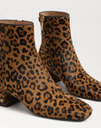 Paige Ankle Bootie Leopard Brahma Hair Leather Boots - Booties Sam Edelman