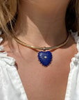 Malene Lapis Heart Bail Charm Necklaces Thatch