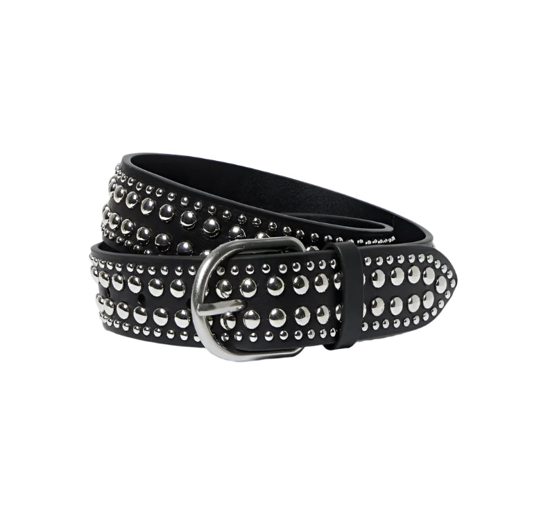 Isaac Studded Belt Black/Silver – Peter Kate