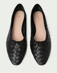 Landry Woven Flat Black Flats - Ballet Loeffler Randall