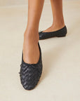 Landry Woven Flat Black Flats - Ballet Loeffler Randall