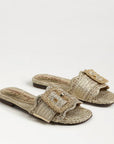 Bambi Slide Sandal Gold Raffia Sandals - Flat Sandals Sam Edelman