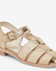 Holis Raffia Light Gold Sandals - Flat Sandals Dolce Vita