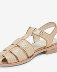 Holis Raffia Light Gold Sandals - Flat Sandals Dolce Vita