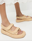 Blaise Platform Sandal Natural Raffia Sandals - Flat Sandals Loeffler Randall