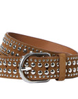 Isaac Studded Belt Cacao/Silver Belts Loeffler Randall