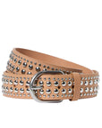 Isaac Studded Belt Honey/Silver Belts Loeffler Randall