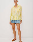 Charli Button-Down Daffodil Stripe Tops - Button Down Rails