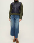 Patra Mixed Media Jacket Navy/Army Melange Outerwear - Longsleeve Veronica Beard