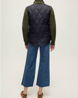 Patra Mixed Media Jacket Navy/Army Melange Outerwear - Longsleeve Veronica Beard