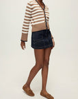 Monae Cardigan Dark Acorn/Dove Sweater - Cardigans Veronica Beard