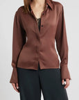 Venus Popover Blouse Umber Tops - Button Down rag & bone