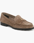 Penny Lug Suede Loafer Bark Flats - Loafer Veronica Beard - Shoes