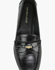 Penny Lug Loafer Black Flats - Loafer Veronica Beard - Shoes