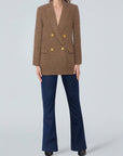 Riva Knit Double Breasted Blazer Hot Fudge/Cinnamon Swirl Jackets - Blazers L'Agence