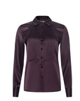 Divya Silk Shirt Dark Malbec Tops - Button Down L'Agence