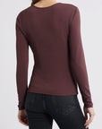 The Keyhole Top in Cabernet Tops - Blouses Frame