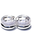 Double Donut Huggies Silver Earrings Native Gem
