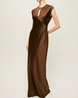 Nelzy Dress Walnut Dresses - Maxi Veronica Beard