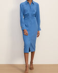 Loxley Midi Shirtdress Blue Coast Dresses - Midi Veronica Beard