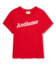 Giadzy X Rails The Classic Crew T-Shirt Andiamo Tomato Tops - Tees Rails