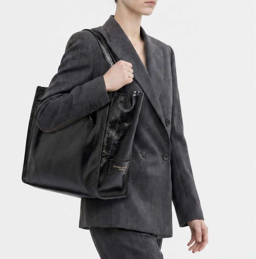 GIANNI CHIARINI FIRENZE ブラックビジネスバッグ Large Marcella Luxury Nero – Peter Kate