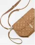 Small Astor Convertible Clutch Cognac Clutch MZ Wallace