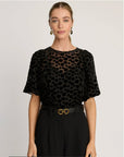 Serah Top Black Dotted Tops - Blouses Caballero