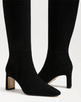Sylvia Knee High Boot Black Suede Knee High Boots Sam Edelman