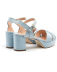Deidre Washed Denim Sandals - Heeled Sandals Rupert Sanderson