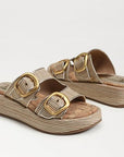 Nerissa Platform Slide Sandal Sunny Gold Faux Raffia Sandals - Flat Sandals Sam Edelman