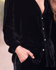 Tuscany Velvet Getaway Set Black Tops - Button Down Frank & Eileen