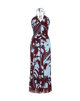 Shelter Island Dress Botanic Maroon Dresses - Maxi Cara Cara