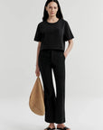 Cropped Sophie Pant Black