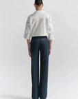 Leo Cropped Cotton Shirt Bright White Tops - Button Down A.L.C