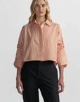 Maude Top Persimmon/White Tops - Button Down A.L.C