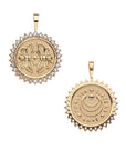 Sisters Forever Petite Embellished Coin Pendant 16-18" Classic Rolo Chain Necklaces Jane Win
