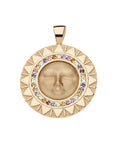 Strong Blazing Sun Coin Pendant 16-18" Classic Rolo Necklaces Jane Win