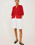 Giadzy X Rails Theia Top Tomato Tops - Blouses Rails