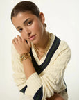 The Paperclip Double Chain Necklace Necklaces Roxanne Assoulin