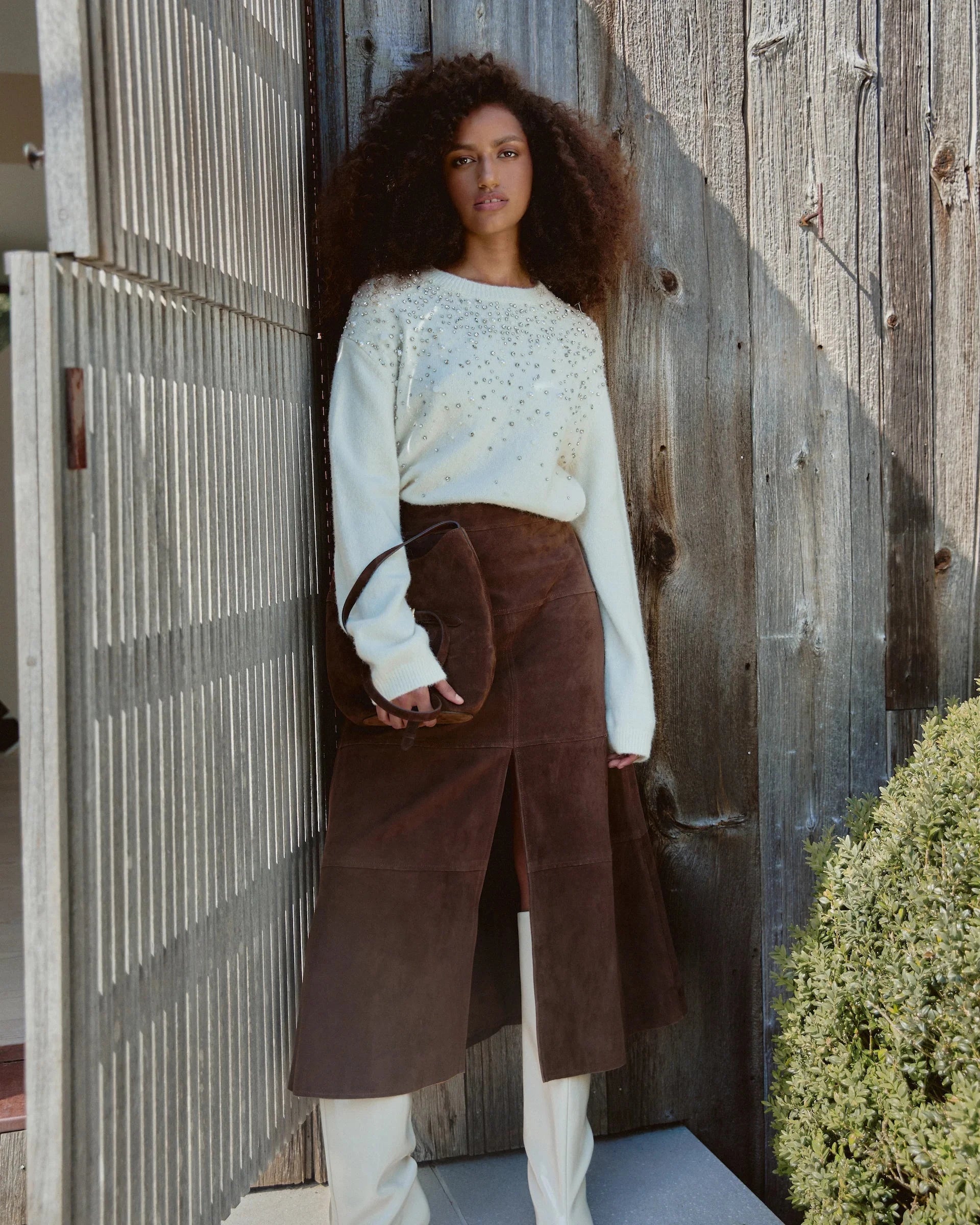 Suede Hudson Skirt Chocolate – Peter Kate