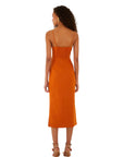 Sleeveless Midi Shell Dress Terra Cotta