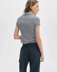 Knit Button Stripe Polo Tee Ivory Multi Top - Polo rag & bone