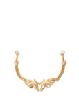 Gold bracelet with a white background
