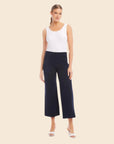 Wide Leg Cropped Pants Navy Pants - Trousers Fifteen Twenty