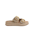 Nerissa Platform Slide Sandal Sunny Gold Faux Raffia Sandals - Flat Sandals Sam Edelman