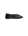 Shira Woven Leather Ballet Flat Dark Brown Flats - Ballet Sam Edelman
