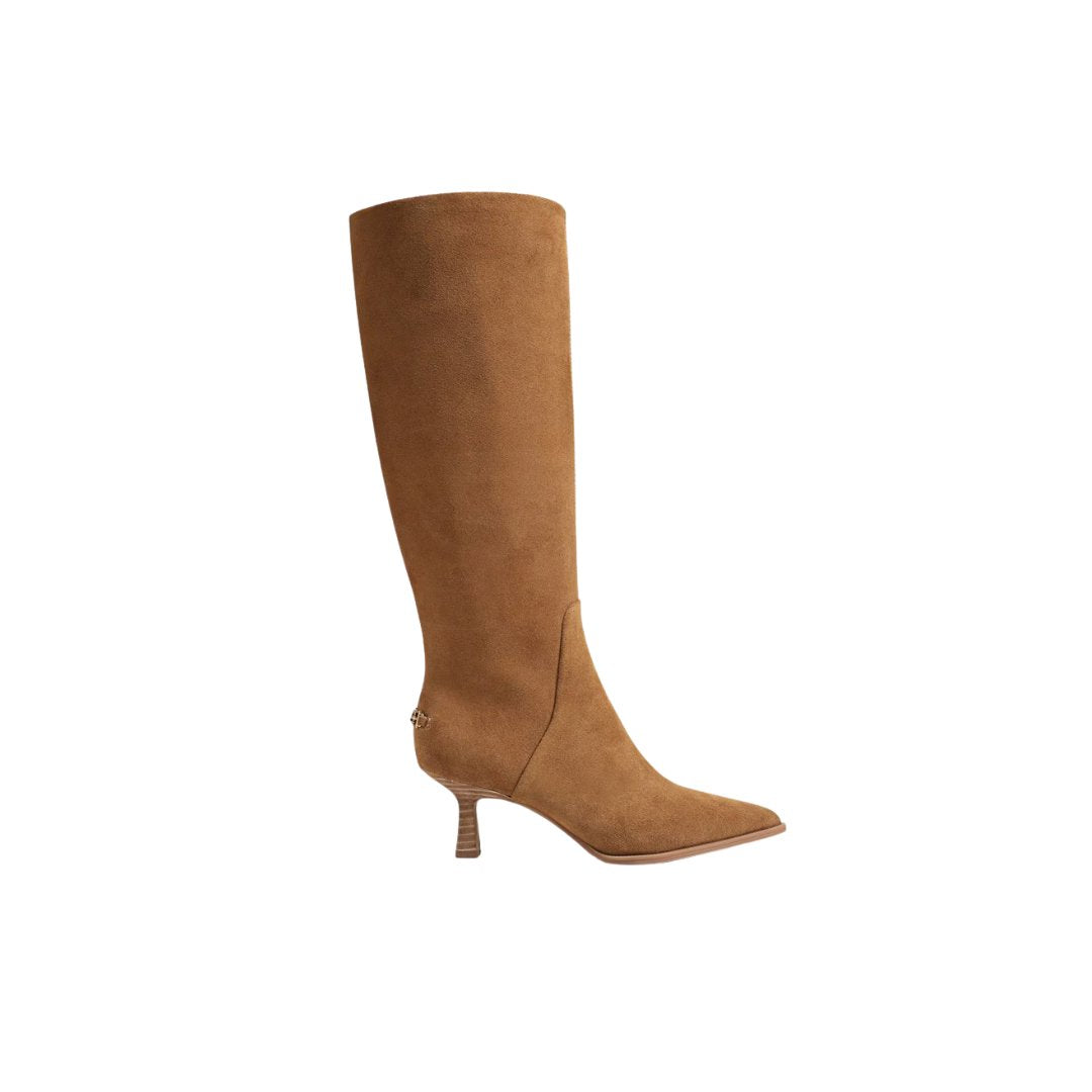 Yulia Knee High Boot Spiced Nutmeg Suede – Peter Kate